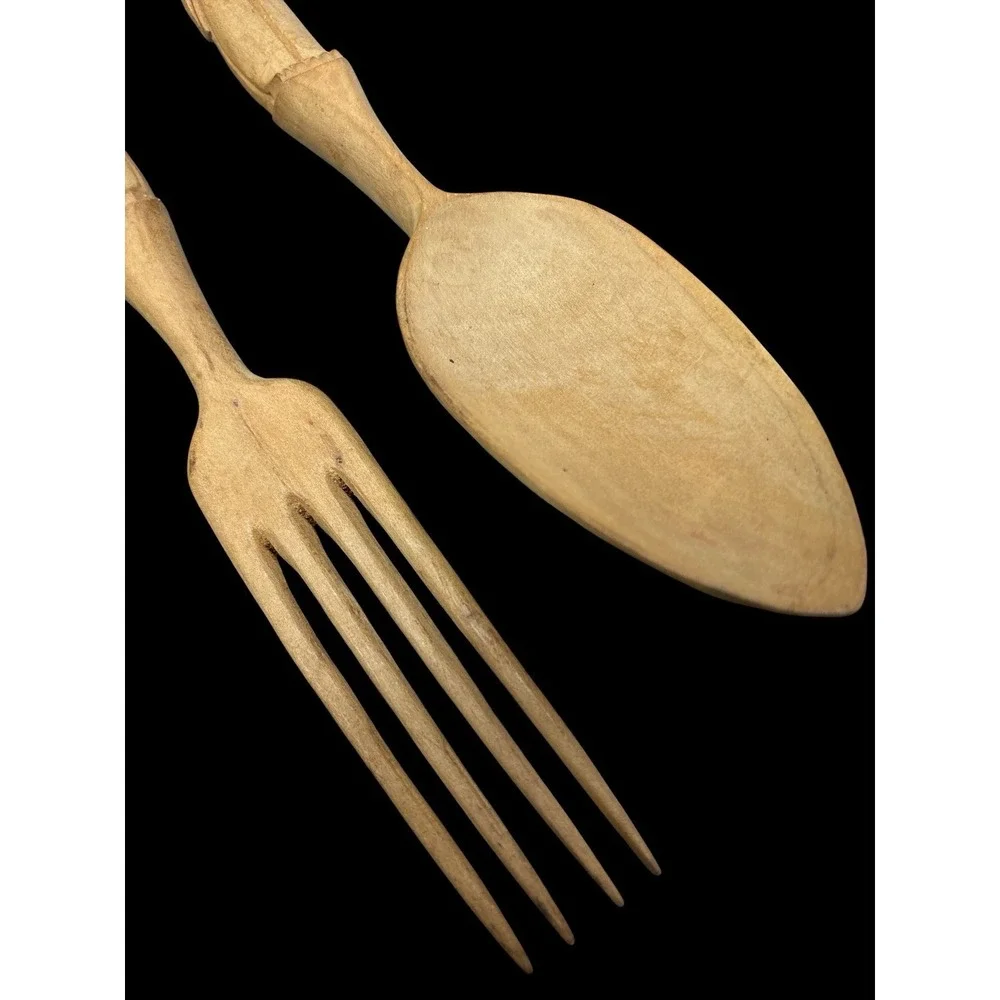 Carved Wooden Tribal Serving Utensils